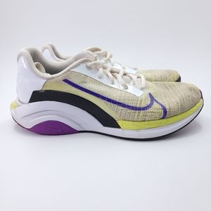 Nike Womens ZoomX Superrep Surge CK9406-157 White Purple Yellow Running Size 8.5